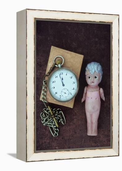 Toy Doll and Watch-Den Reader-Framed Premier Image Canvas