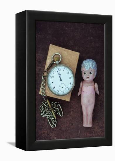 Toy Doll and Watch-Den Reader-Framed Premier Image Canvas