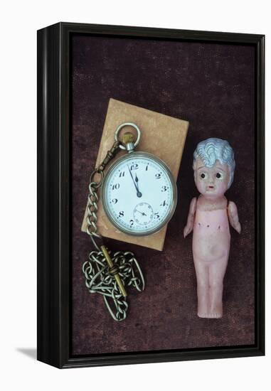 Toy Doll and Watch-Den Reader-Framed Premier Image Canvas