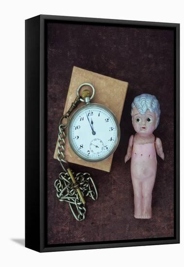 Toy Doll and Watch-Den Reader-Framed Premier Image Canvas