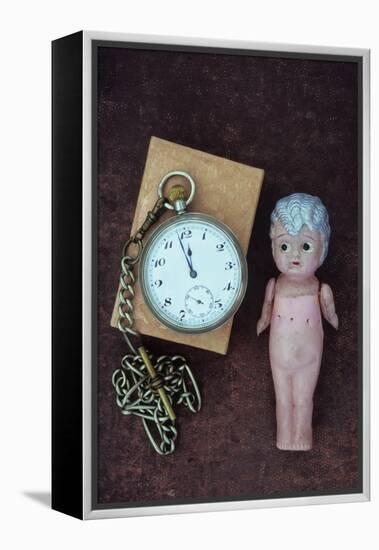 Toy Doll and Watch-Den Reader-Framed Premier Image Canvas