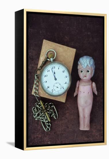 Toy Doll and Watch-Den Reader-Framed Premier Image Canvas