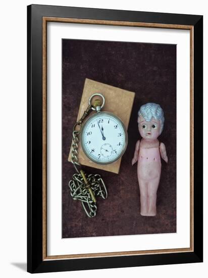 Toy Doll and Watch-Den Reader-Framed Photographic Print