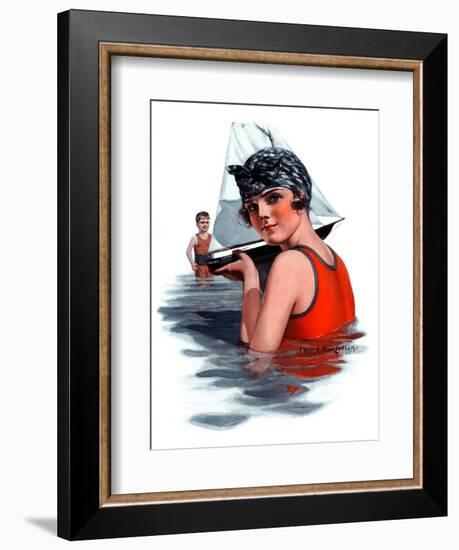 "Toy Sailboat,"August 1, 1925-Charles A. MacLellan-Framed Giclee Print