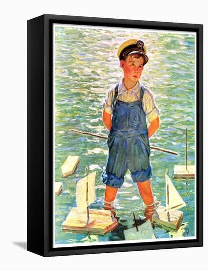 "Toy Sailboats,"June 24, 1933-Eugene Iverd-Framed Premier Image Canvas