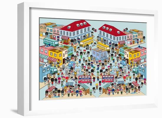 Toy Soldiers - Town-The Paper Stone-Framed Premium Giclee Print