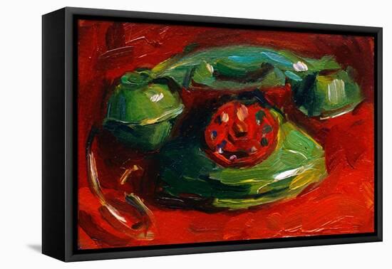 Toy Telephone-Pam Ingalls-Framed Premier Image Canvas