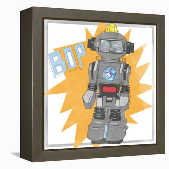 Toy Tin Robots II-Jennifer Parker-Framed Stretched Canvas