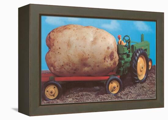 Toy Tractor Hauling Giant Potato-null-Framed Stretched Canvas