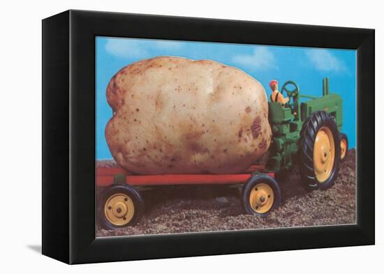 Toy Tractor Hauling Giant Potato-null-Framed Stretched Canvas