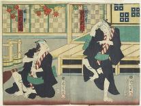 Sawamura Tossho II as Kinohei and Ichimura Kakitsu I as Kippei, May 1865-Toyohara Kunichika-Giclee Print