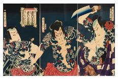 Sawamura Tossho II as Kinohei and Ichimura Kakitsu I as Kippei, May 1865-Toyohara Kunichika-Giclee Print