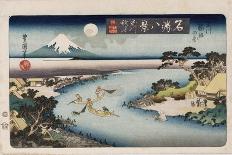 Returning Ships, Kanazawa', from the Series 'Eight Views of Famous Places'-Toyokuni II-Framed Giclee Print
