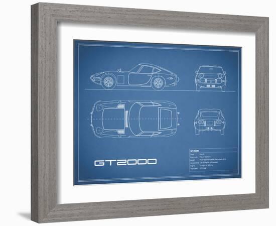 Toyota GT2000-Blue-Mark Rogan-Framed Art Print