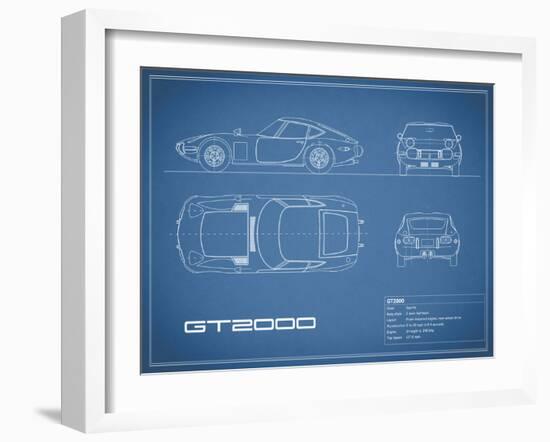 Toyota GT2000-Blue-Mark Rogan-Framed Art Print
