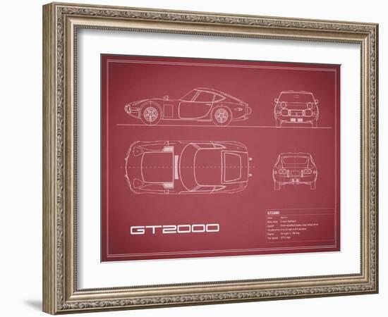 Toyota GT2000-Maroon-Mark Rogan-Framed Art Print