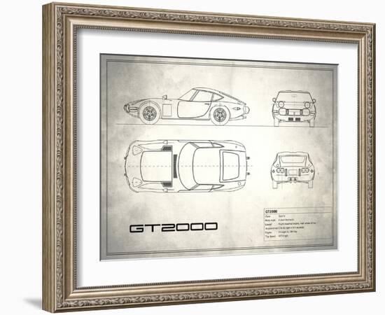 Toyota GT2000 White-Mark Rogan-Framed Art Print