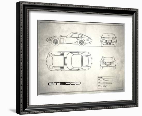 Toyota GT2000 White-Mark Rogan-Framed Art Print