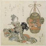 Courtesan Looking at a Foreign Ship, 1818-1844-Toyota Hokkei-Giclee Print