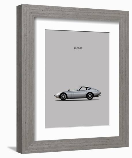 Toyotta 2000GT Grey-Mark Rogan-Framed Art Print