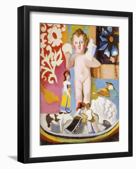 Toys, 1943 (Oil and Pencil on Canvas)-Joseph Stella-Framed Giclee Print