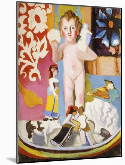 Toys, 1943 (Oil and Pencil on Canvas)-Joseph Stella-Mounted Giclee Print