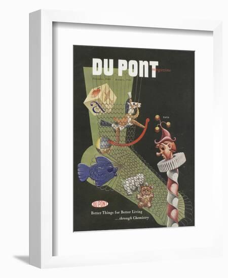 Toys, Front Cover of the 'Dupont Magazine', December 1949-January 1950-null-Framed Giclee Print