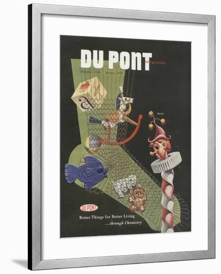 Toys, Front Cover of the 'Dupont Magazine', December 1949-January 1950-null-Framed Giclee Print