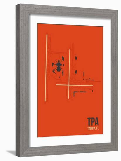 TPA Airport Layout-08 Left-Framed Giclee Print