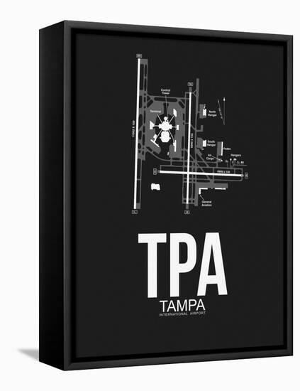 TPA Tampa Airport Black-NaxArt-Framed Stretched Canvas