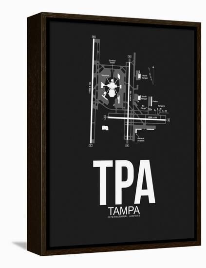 TPA Tampa Airport Black-NaxArt-Framed Stretched Canvas