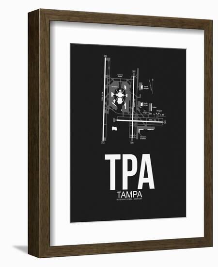 TPA Tampa Airport Black-NaxArt-Framed Art Print