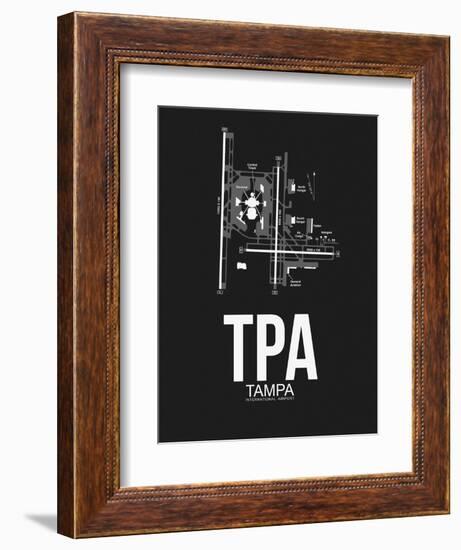 TPA Tampa Airport Black-NaxArt-Framed Art Print