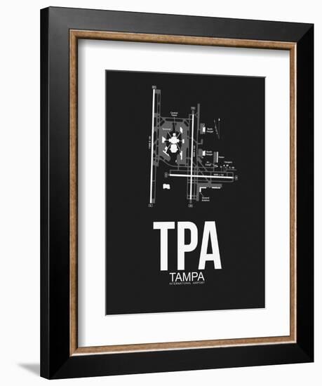 TPA Tampa Airport Black-NaxArt-Framed Art Print