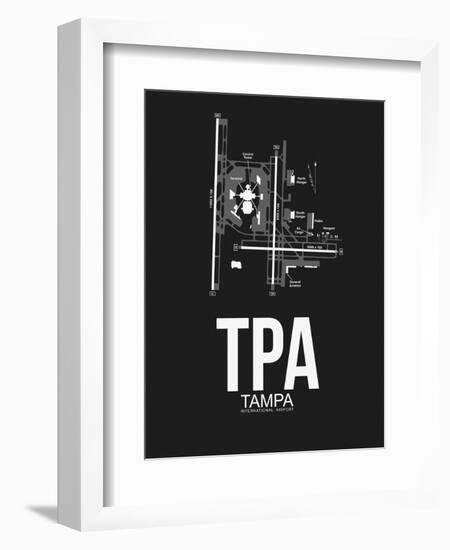 TPA Tampa Airport Black-NaxArt-Framed Art Print