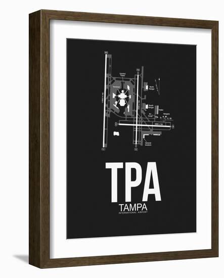 TPA Tampa Airport Black-NaxArt-Framed Art Print