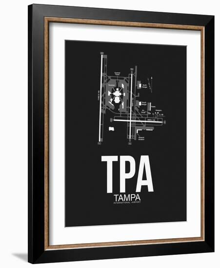 TPA Tampa Airport Black-NaxArt-Framed Art Print