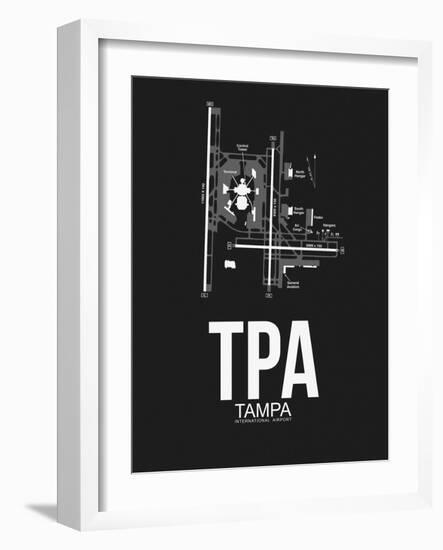 TPA Tampa Airport Black-NaxArt-Framed Art Print