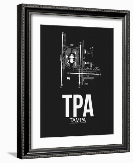 TPA Tampa Airport Black-NaxArt-Framed Art Print