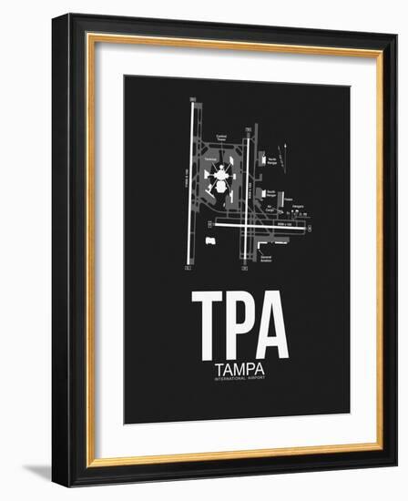 TPA Tampa Airport Black-NaxArt-Framed Art Print