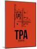TPA Tampa Airport Orange-NaxArt-Mounted Art Print