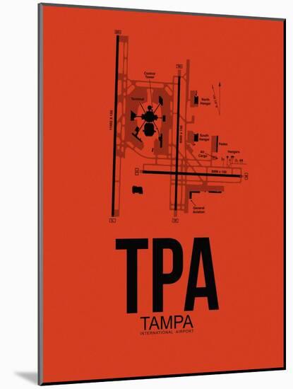 TPA Tampa Airport Orange-NaxArt-Mounted Art Print