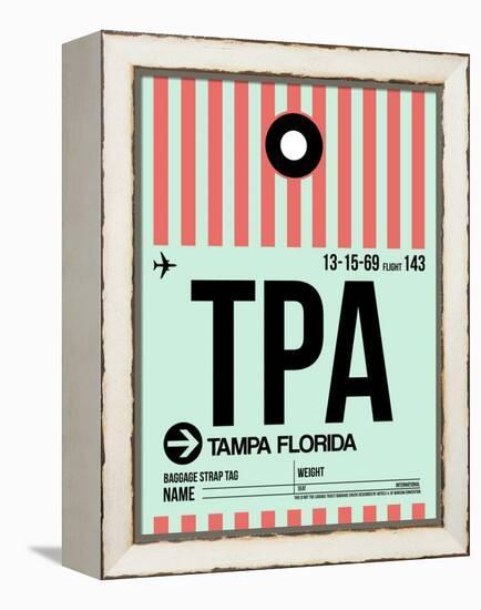 TPA Tampa Luggage Tag 1-NaxArt-Framed Stretched Canvas