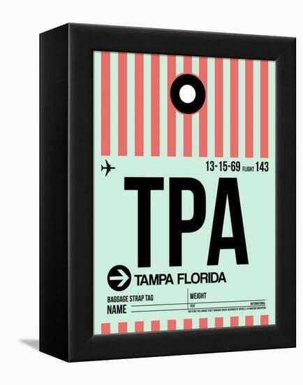 TPA Tampa Luggage Tag 1-NaxArt-Framed Stretched Canvas