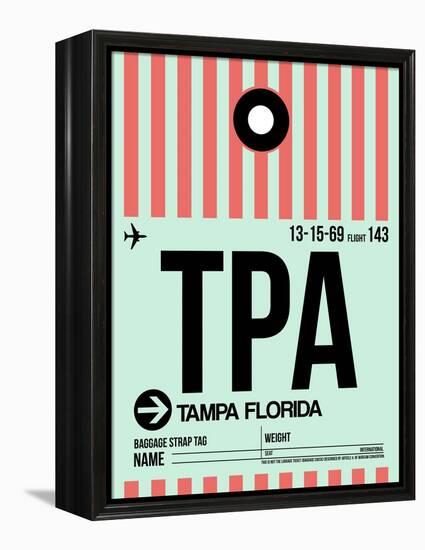 TPA Tampa Luggage Tag 1-NaxArt-Framed Stretched Canvas