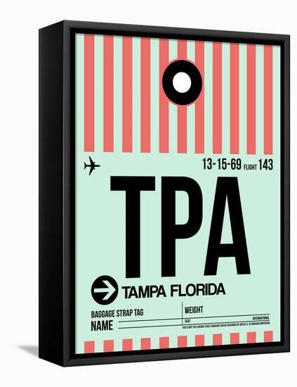 TPA Tampa Luggage Tag 1-NaxArt-Framed Stretched Canvas