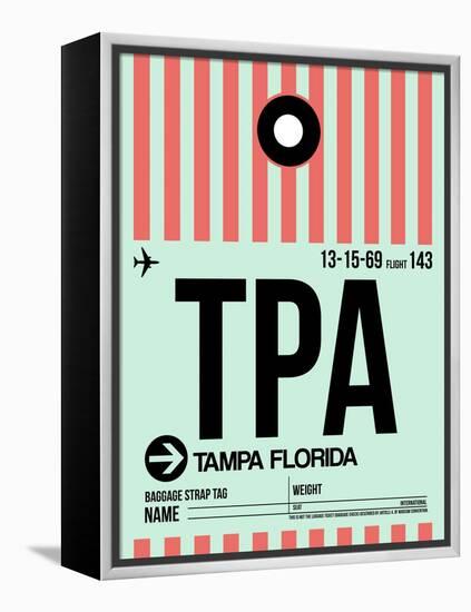 TPA Tampa Luggage Tag 1-NaxArt-Framed Stretched Canvas