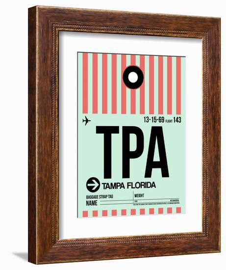 TPA Tampa Luggage Tag 1-NaxArt-Framed Art Print