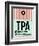 TPA Tampa Luggage Tag 1-NaxArt-Framed Art Print