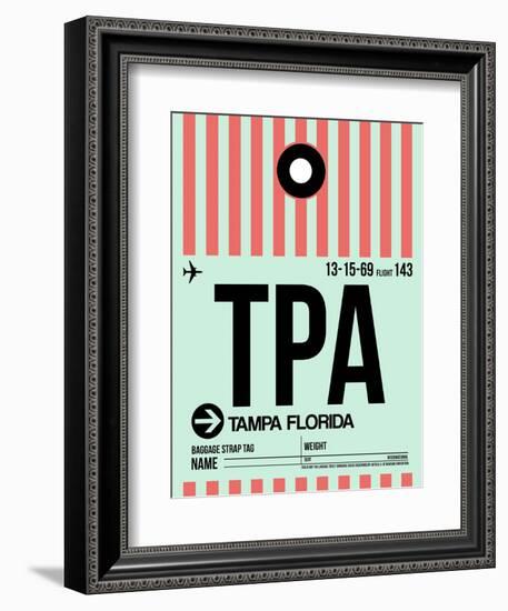 TPA Tampa Luggage Tag 1-NaxArt-Framed Art Print